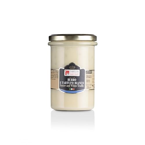 Butter mit weißem Trüffel im sterilisierten 250-Gramm-Glas Butter mit weißem Trüffel im sterilisierten 250-Gramm-Glas von fortunati stocchi
