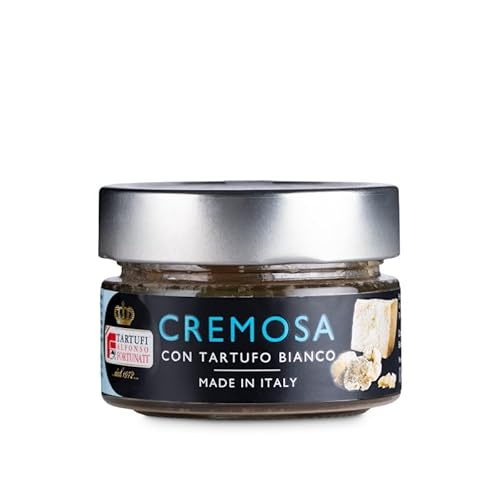 Cremig mit weißem Trüffel und Parmesankäse um d oder p 80 Gramm Glas Cremig mit weißem Trüffel und Parmesankäse um d oder p 80 Gramm Glas von fortunati stocchi