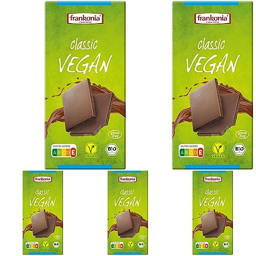 frankonia CHOCOLAT BIO helle Vegan, Helle Kakaotafel, 100 g (Packung mit 5) von frankonia CHOCOLAT