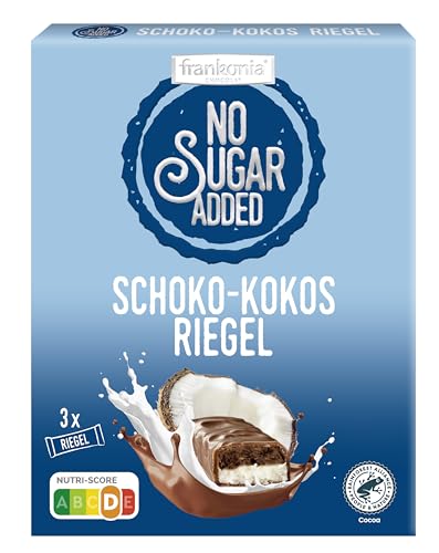 frankonia CHOCOLAT NO SUGAR ADDED Schoko-Kokos Riegel, 100 g (3x33 g) von frankonia CHOCOLAT
