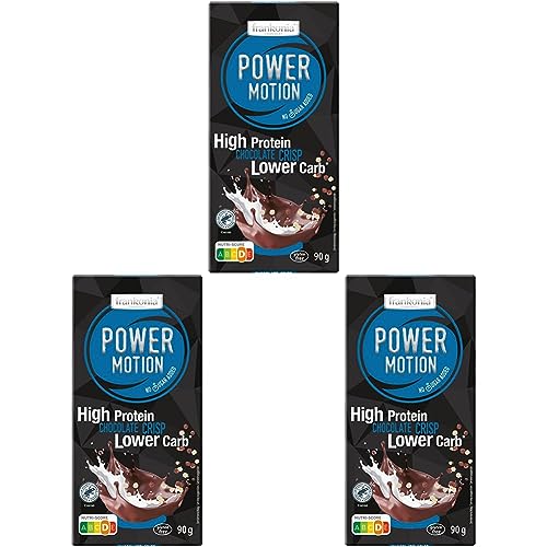 frankonia CHOCOLAT POWER MOTION no sugar added - High Protein Lower Carb Chocolate Crisp, 90 g (Packung mit 3) von frankonia CHOCOLAT