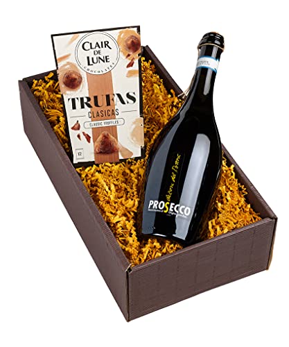 Geschenkset Präsent Prosecco und Trüffel Glera Trocken (1 x 0.75 l, 1 x 175 g) von freund