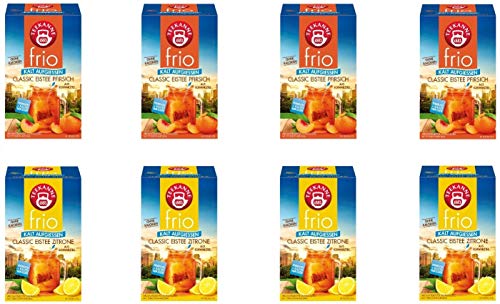 Teekanne frio Eistee 8er Pack - Classic Eistee Pfirsich und Zitrone (8 x 45g) von GREAT BRITISH TRADING LIMITED