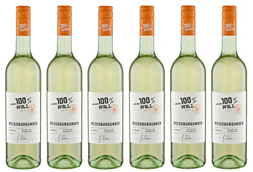 6x 0,75l - "für mich 100% Pfalz" - Weißburgunder - Qualitätswein Pfalz - Deutschland - Weißwein trocken von "für mich 100% Genuss"