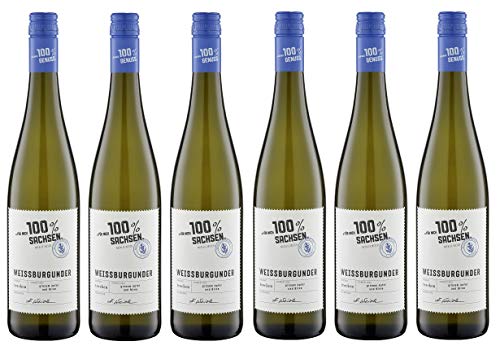 6x 0,75l - "für mich 100% Sachsen" - Weißburgunder - Qualitätswein Sachsen - Deutschland - Weißwein trocken von "für mich 100% Genuss"