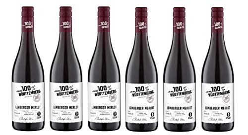 6x 0,75l - "für mich 100% Württemberg" - Lemberger & Merlot - feinherb - Qualitätswein Württemberg - Deutschland - Weißwein halbtrocken von "für mich 100% Genuss"