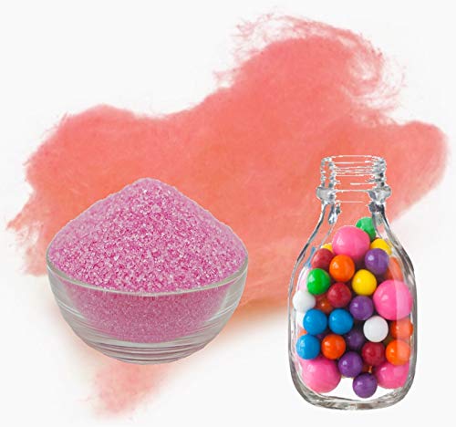 Zuckerwatte Zucker mit Geschmack Bubble Gum Rosa Pink farbiger Aromazucker 1kg für die Zuckerwattemaschine von gaumenshop