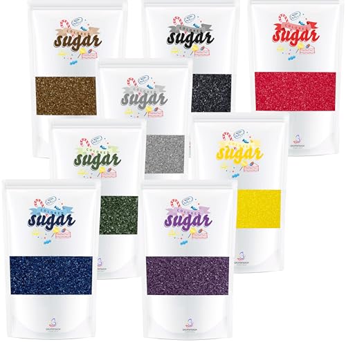 bunter farbiger Zucker Dekozucker Set 8 x 100g Glitzerzucker, auch für bunte Zuckerwatte Popcorn bunter farbiger Zucker Dekozucker Set 8 x 100g Glitzerzucker, auch für bunte Zuckerwatte Popcorn von gaumenshop
