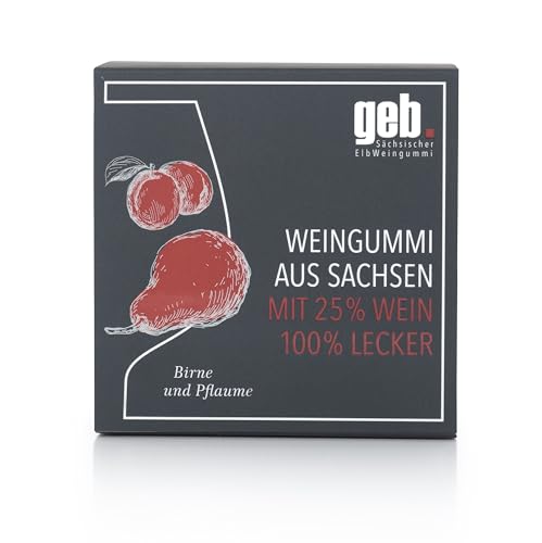 geb Sächsischer ElbWeingummi mit 25% Wein - 200g - Birne & Pflaume geb Sächsischer ElbWeingummi mit 25% Wein - 200g - Birne & Pflaume von geb . Sächsischer ElbWeingummi