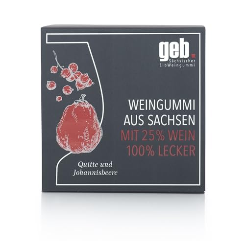 geb Sächsischer ElbWeingummi mit 25% Wein - 200g - Quitte & Johannisbeere geb Sächsischer ElbWeingummi mit 25% Wein - 200g - Quitte & Johannisbeere von geb . Sächsischer ElbWeingummi