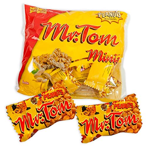 Mister Tom Mini, leckerer Erdnuss-Snack im Viereck, 200g Packung von geburtstagsfee