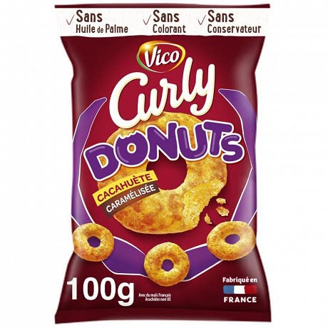 Curly Donuts Erdnuss, 100 g, Curly|(2 Stück) | Best Deal von géneric