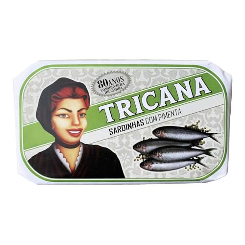 Tricana - Gourmet-Ganze Sardinen mit Pfeffer - 5er Pack (5 x 120 gr) von Tricana