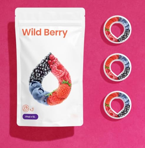 3 x Air Up Pod Original Duft Pods mit Wildbeeren Geschmack, Zubehör für Trinkflasche, aromatisierte Pads, 0 Kalorien, kein Zucker (Wild Berry) von generisch