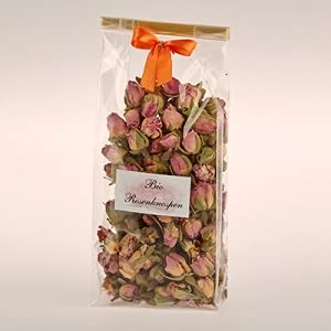 BIO - Rosenknospen rosa - Rosen - getrocknet - essbar-50 g-Blüten von generisch