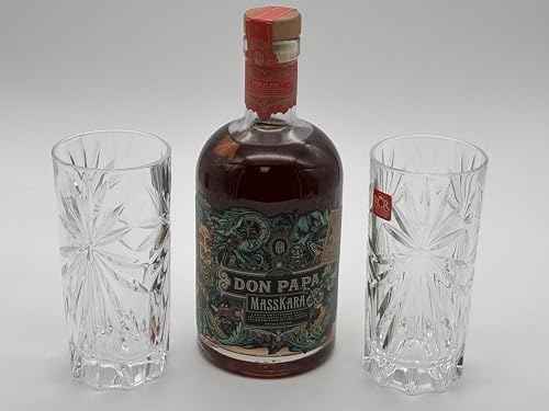 Don Papa Masskara Geschenkset mit 2 Longdrink Gläsern 40% | 700ml Don Papa Masskara Geschenkset mit 2 Longdrink Gläsern 40% | 700ml von generisch