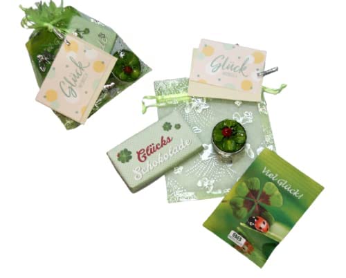 Glücksbringer Glück Geschenke Set / Glücksgeschenke / Glücksklee / Glückwünsche von generisch