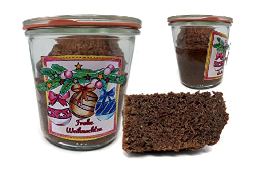 Glühweinkuchen mit 125 Gramm Inhalt und weihnachtlichem Geschenke-Etikett von generisch