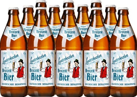 Lauterbacher Brotzeitbier (Mehrweg) (12 Flaschen | auch als 9er, 12er, 18er oder 30er Box), gebraut von Lauterbacher von generisch