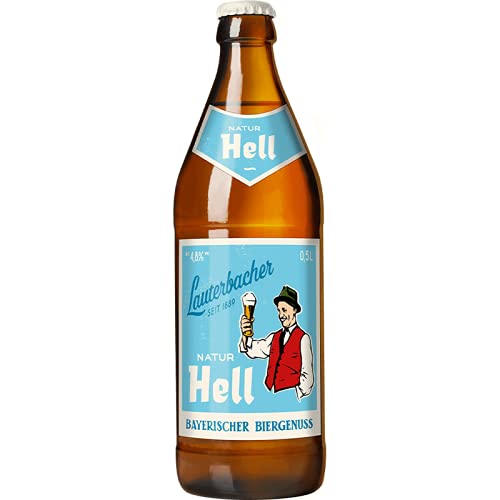 Lauterbacher Natur Hell (Mehrweg) (12 Flaschen | auch als 9er, 12er, 18er oder 30er Box), gebraut von Lauterbacher von generisch