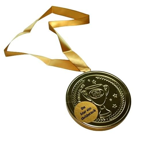 Schokoladen Geschenk Dankeschön Gold Medaille TEAM WERTSCHÄTZUNG Orden Mitarbeiter, Kollegen, Freunde von generisch