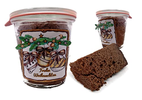 Winterlich dekorierter Schokoladenkuchen im Glas mit 125g Inhalt von generisch