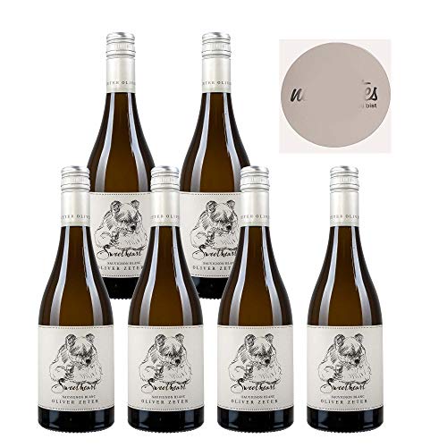 Oliver Zeter Sauvignon Blanc Sweetheart 6er Set mit Ausgiesser Oliver Zeter Sauvignon Blanc Sweetheart 6er Set mit Ausgiesser von genussland