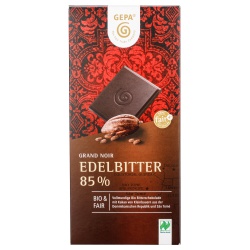 Edelbitterschokolade mit 85% Kakao von gepa