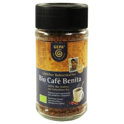Instant-Kaffee Café Benita von lateinamerikanischen Kleinbauern von gepa