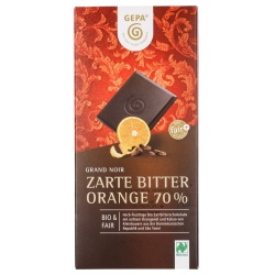 Zartbitterschokolade mit Orange Zartbitterschokolade mit Orange von gepa