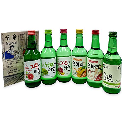 Sulsul Box Soju mit 6 koreanischen alkoholischen Getränken - Ausgewählter Mix aus vielseitigen Geschmacksrichtungen - Korea Alkohol Geschenkbox von getDigital