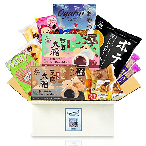 getDigital Oyatsu Japan Box - Ausgewählter Mix aus 24 japanischen Snacks und Süßigkeiten, inklusive Broschüre - Süßigkeiten aus aller Welt von getDigital