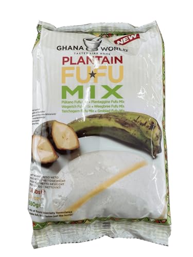 Kajal Ghana World Plaintain FUFU Mix speziell hergestellt aus gekochten Kochbananen, glutenfrei, 1 x 680 g. von ghana