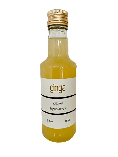 GINGA EDITION ONE INGWER ZITRONE LIKÖR TREND GETRÄNK 100% NATÜRLICH 200ml 20% vol von ginga