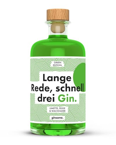 ginsome. Green Gin | Limette, Feige und Wacholder | Fruchtig & Sanft im Geschmack | Hochwertiger Gin aus Deutschland | 42% Vol. (1 x 0.5 l) von ginsome