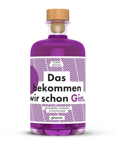 ginsome. Purple Gin | Brombeere, Lavendel und Wacholder | Fruchtig & Sanft im Geschmack | Hochwertiger Gin aus Deutschland | 42% Vol. (1 x 0.5 l) von ginsome