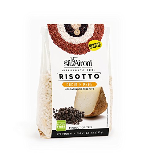gli Aironi Risotto Cacio e Pepe - Pecorino und schwarzer Pfeffer Risotto mit Carnaroli Reis 250gr gli Aironi Risotto Cacio e Pepe - Pecorino und schwarzer Pfeffer Risotto mit Carnaroli Reis 250gr von gli Aironi