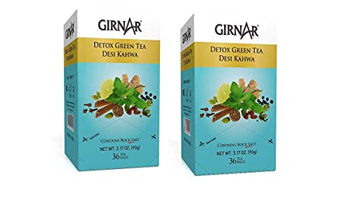 Girnar Grüner Tee, Desi Kahwa, 36 Teebeutel (36 Teebeutel, 2 Stück) von gnr
