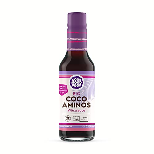 Coco Aminos Würzsauce Bio goodmoodfood 245 ml – Sojasauce Alternative Coconut Soy Sauce Vegan Glutenfrei Histaminfrei Sojafrei von goodmoodfood