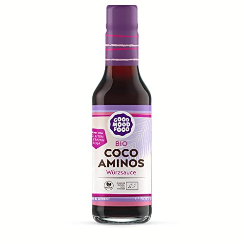 Coco Aminos Würzsauce Bio goodmoodfood 500 ml – Sojasauce Alternative Coconut Soy Sauce Vegan Glutenfrei Histaminfrei Sojafrei von goodmoodfood