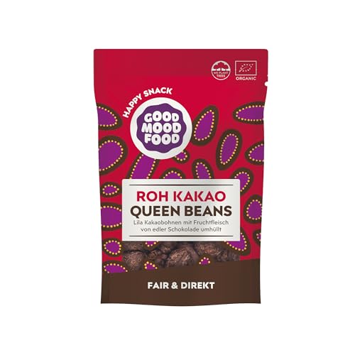 Goodmoodfood Bio Rohkakao Queen Beans aus Sri Lanka 75g - Nachhaltig, vegan, glutenfrei, laktosefrei, Fairtrade, Premium Qualität von goodmoodfood