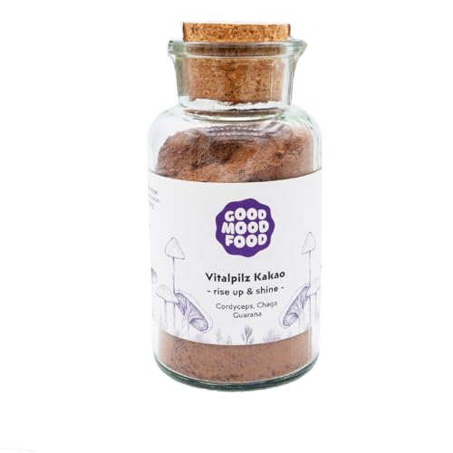 Goodmoodfood Bio Vitalpilz Rohkakao Rise Up & Shine 210g – Nachhaltig & vegan - Energiequelle - Wellness & Gesundheit von goodmoodfood