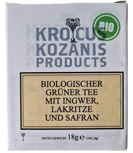 KROCUS KOZANIS 18g Organic Herbal Tea Grüner Tee mit Ingwer, Lakritze und Safran KROCUS KOZANIS 18g Organic Herbal Tea Grüner Tee mit Ingwer, Lakritze und Safran von greece_food