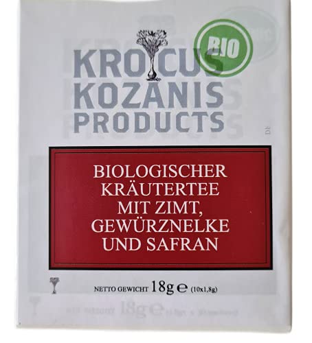 Tee KROCUS KOZANIS 18g Bio-Kräutertee mit Zimt, Gewürznelke und Safran von greece_food