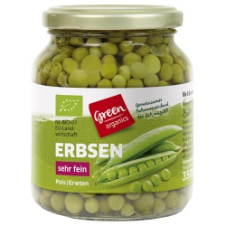 Erbsen im Glas von green