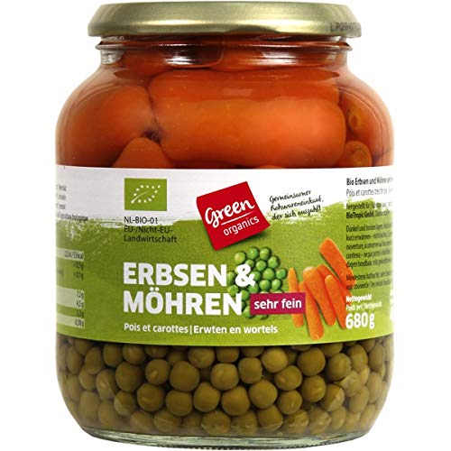 green Erbsen & Möhrchen im Glas (660 g) - Bio von green