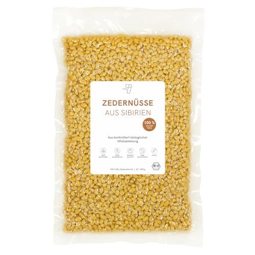 vita7 - Bio Zedernüsse, 500g, Nüsse der Zedern, Pinienkerne, Wildsammlung Taiga, unbehandelt von greenist