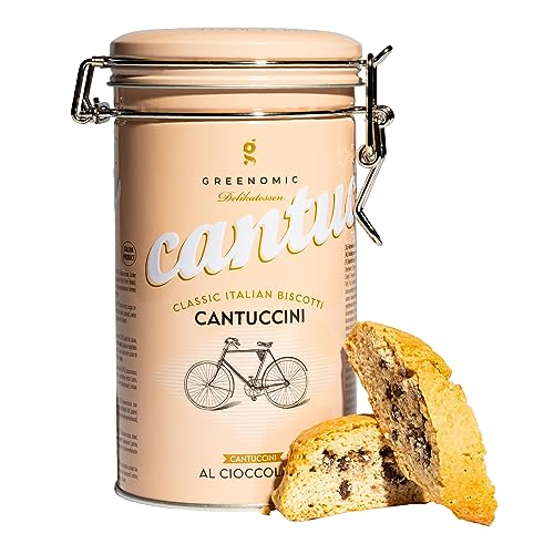 Greenomic - italienische Cantuccini - 180g - ideal als Geschenk - original italienisches Gebäck mit Schoko - verpackt in einer charmanten Geschenkdose - italienisch-sizilianisches-Gebäck Greenomic - italienische Cantuccini - 180g - ideal als Geschenk - original italienisches Gebäck mit Schoko - verpackt in einer charmanten Geschenkdose - italienisch-sizilianisches-Gebäck von greenomic