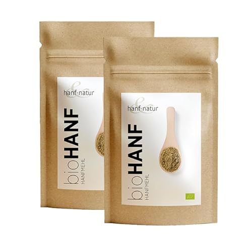 Hanf & Natur Hanfmehl Bio 2x 800g - Ballaststoffreiches, Eiweißreiches Lebensmittel zum Kochen und Backen aus Deutschland, Bioprodukt Hanf & Natur Hanfmehl Bio 2x 800g - Ballaststoffreiches, Eiweißreiches Lebensmittel zum Kochen und Backen aus Deutschland, Bioprodukt von hanf & natur
