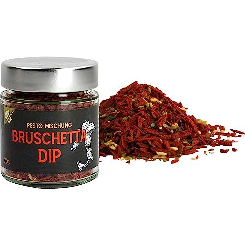 Bruschetta Dip Pesto-Mischung z.Anrühren Vegan hausgemacht BARRIQUE-Feine Manufaktur Deutschland 70g-Glas von hausgemacht BARRIQUE-Feine Manufaktur